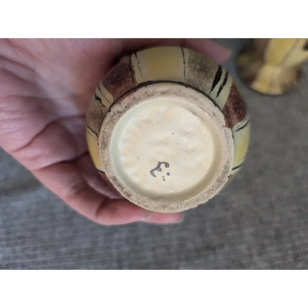 Bay Keramik 523-20 Abstract Ewer & Vessel Set, West German Pottery, VGC, 70s/MCM - Picture 5 of 9